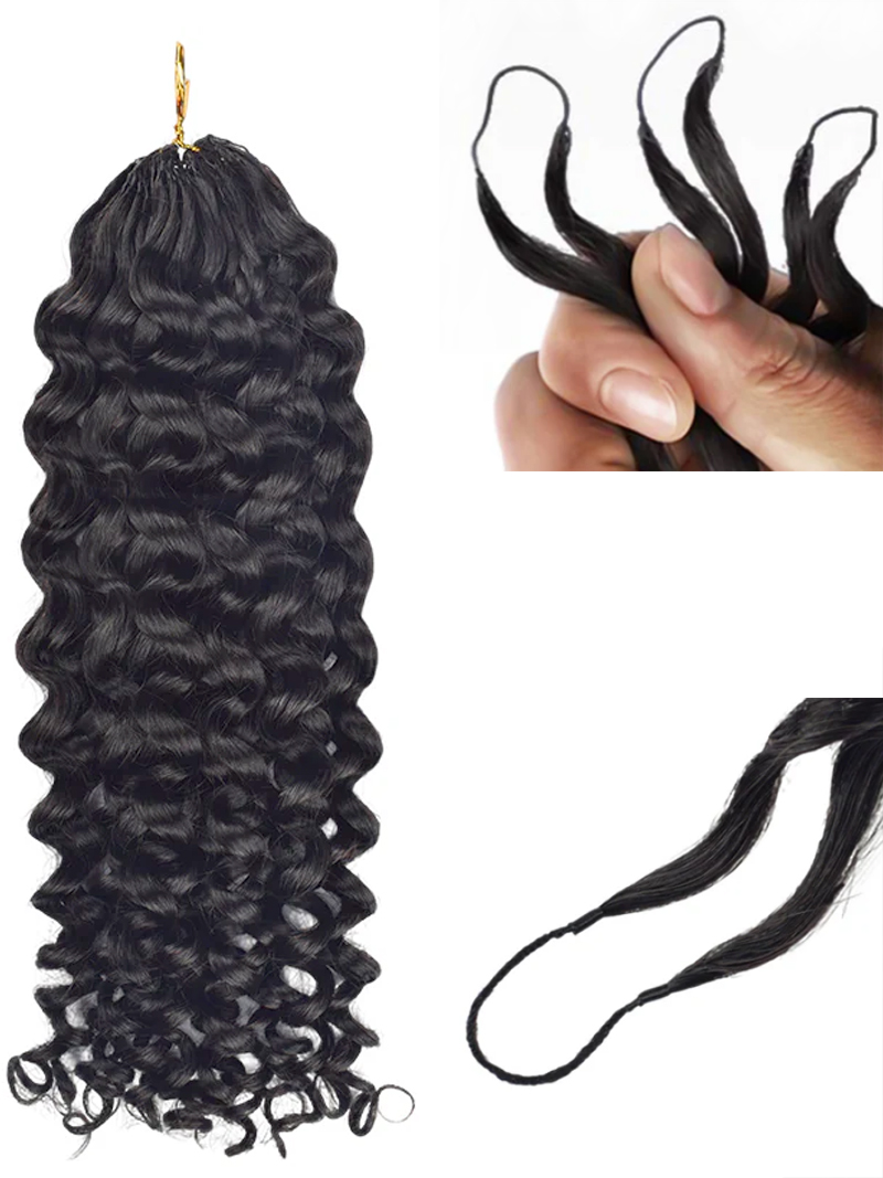 Raw Natural Curly Crochet Hair Natural Black Human Hair Extension 100gram